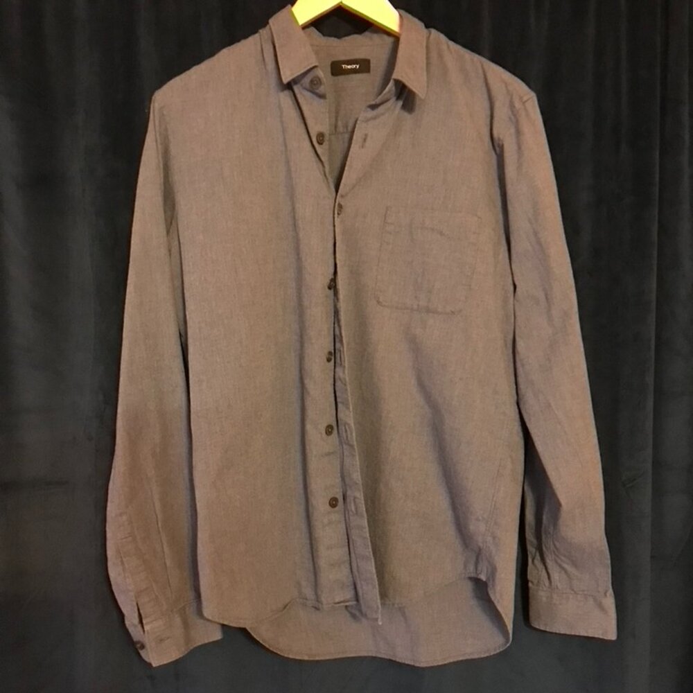 Mens Theory Medium Button Down Shirt